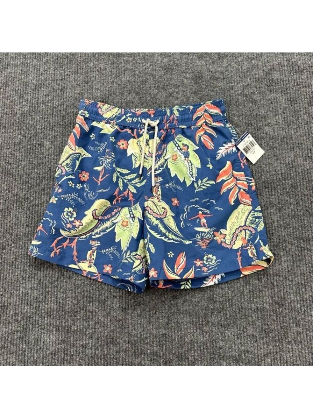 Polo Ralph Lauren Hawaiian Floral Print Board Shorts Swim Trunks Mens Small NEW